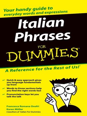 cover image of Italian Phrases For Dummies